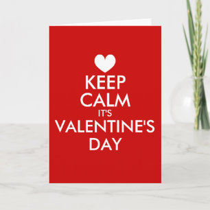 Funny Behielt ruhig es ist Valentinstag Grußkarte Feiertagskarte