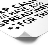 Funny Behielt ruhig Ich habe dafür eine Tabelle Poster (Ecke)