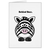 Funny Behind Bars Zebra Süße Tier Cartoon (Vorne)