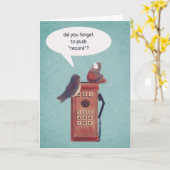 Funny Belated Birthday Card Funny Niedlich Birds Karte (Gelbe Blume)