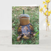 Funny Belated Birthday Card Karte (Gelbe Blume)