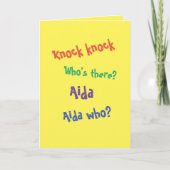 Funny Belated Birthday Card Knock Knock Jock Karte (Vorderseite)