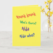 Funny Belated Birthday Card Knock Knock Jock Karte (Gelbe Blume)
