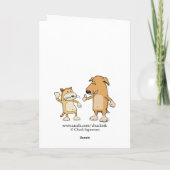 Funny Belated Birthday Cat Card Karte (Rückseite)