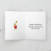 Funny Belated Birthday Grußkarte Karte (Innenseite)