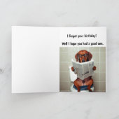 FUNNY BELATED BIRTHDAY KARTE (Innenseite)