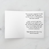 Funny Belated Birthday Message: Lemon Theme Karte (Innenseite)