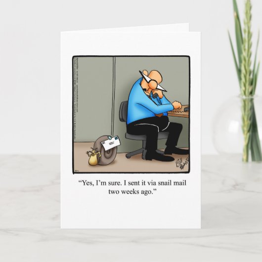 Funny Belated Birthday wünscht Grußkarte Karte (Vorderseite)