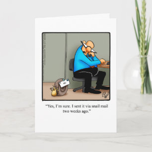 Funny Belated Birthday wünscht Grußkarte Karte