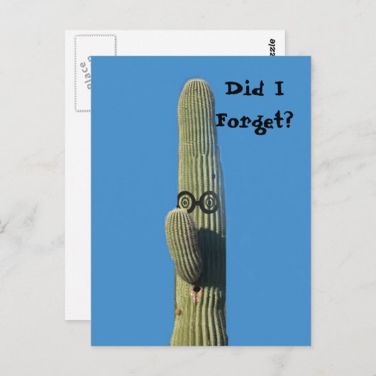 Funny Belated Geburtstag Gruß Postkarte (Vorne/Hinten)