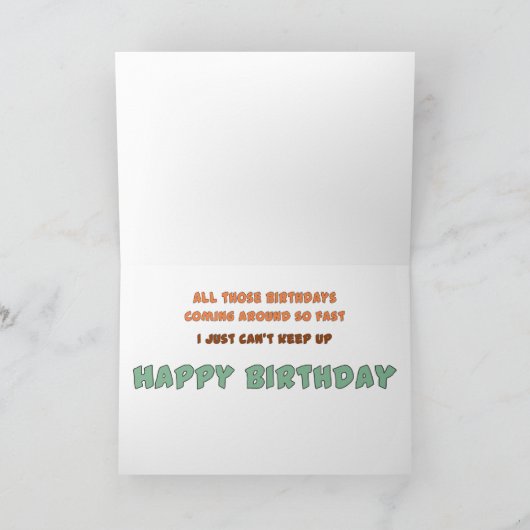 Funny Belated Geburtstag Karte (Innenseite)