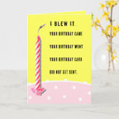 Funny Belated Geburtstag Karte (Gelbe Blume)