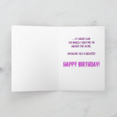 Funny Belated Happy Birthday Card Karte (Innenseite)