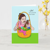 Funny Belated Oaster Greetings Karte (Gelbe Blume)