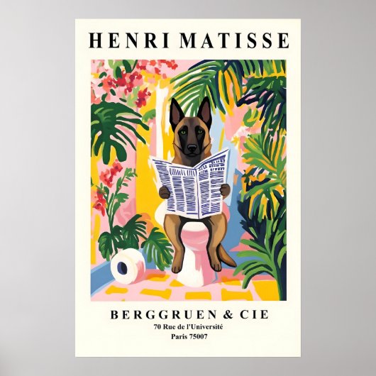 Funny Belgian Malinois Art - Henri Matisse Poster (Vorne)