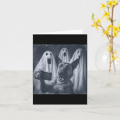 Funny Belgian Malinois Selfie Halloween Ghost Retr Karte (Gelbe Blume)
