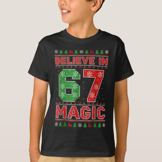 Funny Believe In 67 Magic Christmas Holiday Women T-Shirt (Vorderseite)