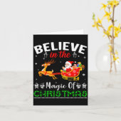 Funny Believe In The Magic Of Christmas Karte (Gelbe Blume)