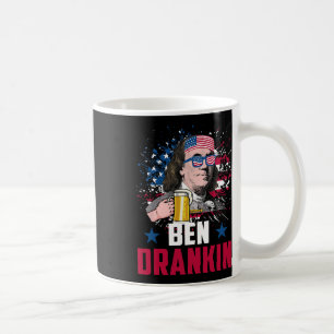 Funny Ben Drankin 4. Juli US-Flagge Männer Drinkin Kaffeetasse
