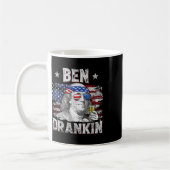 Funny Ben Drankin 4. Juli US-Flagge Männer Drinkin Kaffeetasse (Links)