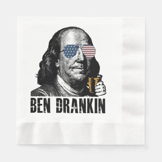 Funny Ben Dranking, feiern wir die Freude am Serviette (Vorderseite)