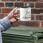 Funny benachbarten Geschenk Wheelie Bin Person Zweifarbige Tasse