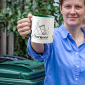 Funny benachbarten Geschenk Wheelie Bin Person Zweifarbige Tasse