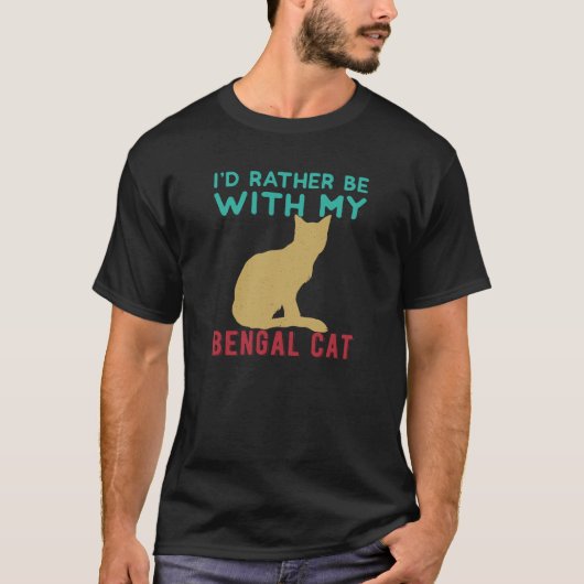 Funny Bengalisch Cat T-Shirt (Vorderseite)