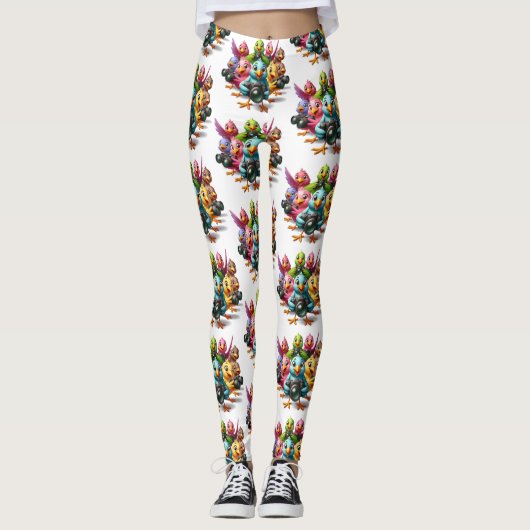 Funny beobachtet Birdies Shutterbugs Leggings (Vorderseite)