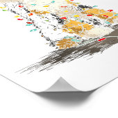 Funny Bernedoodle Christmas Graphics Dog Lights Lo Poster (Ecke)