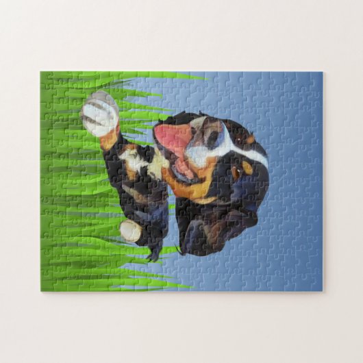 Funny Bernese Mountain Dog 252 Piece Puzzle (Horizontal)