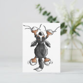 Funny Bernese Mountain Dog Card Postkarte (Stehend Vorderseite)