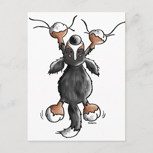 Funny Bernese Mountain Dog Card Postkarte (Vorderseite)