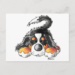 Funny Bernese Mountain Dog Cartoon Postkarte