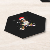 Funny Bernese Mountain Dog Lights Christmas Matchi Untersetzer (angewinkelt)
