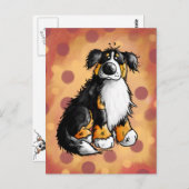 Funny Bernese Mountain Hund Cartoon Postcard Postkarte (Vorne/Hinten)