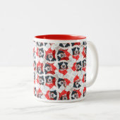 Funny Bernese Weihnachtsmuster Zweifarbige Tasse (VorderseiteRechts)