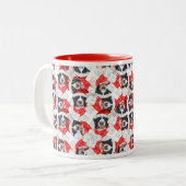Funny Bernese Weihnachtsmuster Zweifarbige Tasse (Vorderseite Links)
