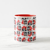 Funny Bernese Weihnachtsmuster Zweifarbige Tasse (Mittel)