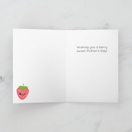 Funny Berry Best Mother's Day Card Karte (Innenseite)