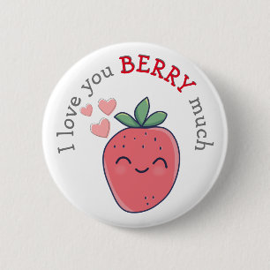 Funny Berry I Liebe You Button