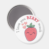 Funny Berry I Liebe You Magnet (Vorderseite/Rückseite)