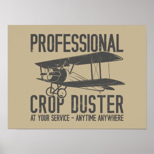 Funny Beruflich Crop Duster Furz Joke Gift Poster (Vorne)
