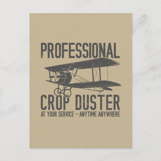 Funny Beruflich Crop Duster Furz Joke Gift Postkarte (Vorderseite)