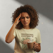 Funny Beruflich Overthinker Brain Cartoon T-Shirt