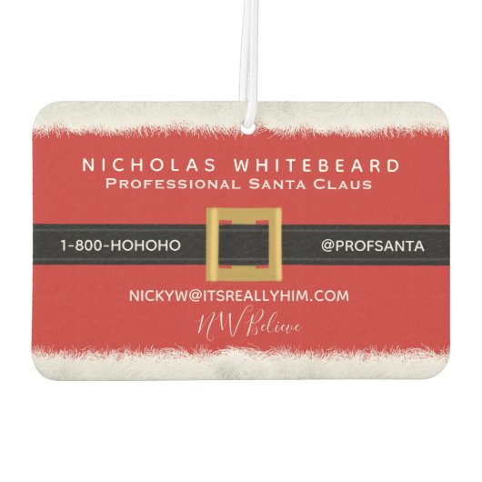 Funny Beruflich Santa Claus Car Air Freshener Autolufterfrischer (Rückseite)