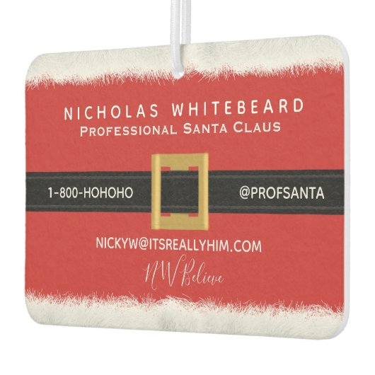 Funny Beruflich Santa Claus Car Air Freshener Autolufterfrischer (Links)