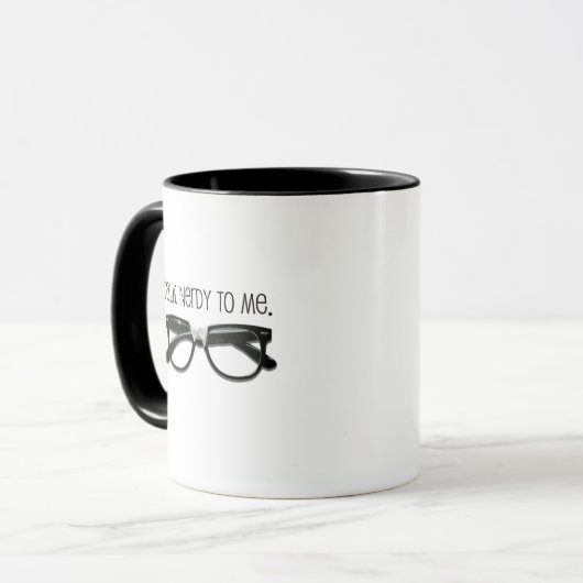 Funny besprechen Nerdy mit mir Tasse (Vorderseite Links)