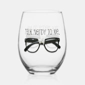 Funny besprechen Nerdy mit mir 🍷 Weinglas Ohne Stiel (Vorderseite)