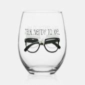 Funny besprechen Nerdy mit mir 🍷 Weinglas Ohne Stiel (Rückseite)